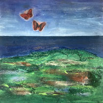 30 x 30 cm Mixedmedia Collage Acryl auf Leinwand CHF 630