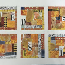 Collage 5 52 x 38 cm CHF 950 mit Rahmen