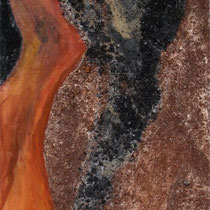 Bild d) 50 x 70 cm Vulkangestein, Sand, Asche, Pigmente CHF 1260