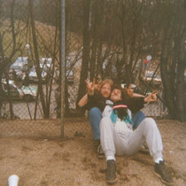 Präsi und ich im "Waldstadion" in Frankfurt in inniger Zweisamkeit.