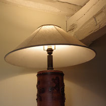 Rénovation, choix d'un nouveau tissu intérieur et extérieur cousus main sur ancienne armature