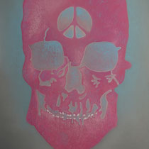 Crâne peace&love, 80x120