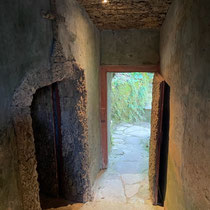 View onto the outside from the novice´s cell.  Not the cork on the door jambs