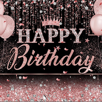 T2 Happy Birthday Pink (einfacher Stoff) = 25 EUR - B300xH240cm