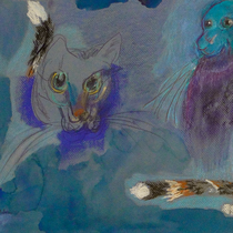 Mitsy:  16" x 12"  Pastel & pencil on paper     copyright ©2013 Nick Spadafora