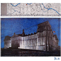 CHRISTO und JEANNE CLAUDE, Wrapped Reichstag, Offset, signiert, 100 x 150 cm