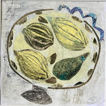 Yves Bonhomme, techniques mixtes sur papier, 44X44cm encadrés - Galerie Gabel - Biot