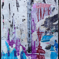 Columna, décollage, 35 x 31,2 cm, 2020