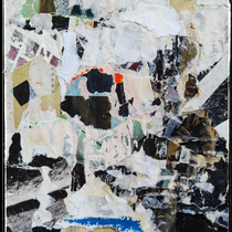Fahlschmutzige Abendsonne, décollage, 17,9 x 13,4 cm, 2020