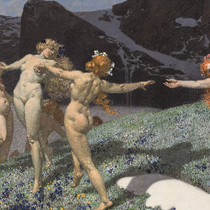 ALEXANDER ROTHAUG, Reigen der Oreaden, Öl und Tempera auf Leinwand 92x109cm