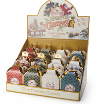 Mini Panettone Classico decorative box display (100gr)