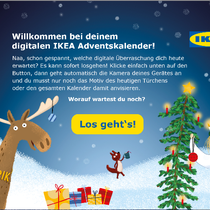 IKEA Adventskalender-App 2018 - Rezept-Screen: Grafik- und UI-Design unter Einhaltung des CI und der Verwendung bestehender Illustrationen; © IKEA / Oetinger Corporate