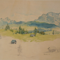 1948, Landschaft am Tegernsee, Rottach-Egern