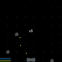 A battle against a "fleet" of asteroids