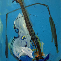 "Violons Dingues" Acrylique sur toile, 50x40cm