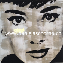 Bild von Daniela Schorno: Audrey Hepburn 50 x 50 