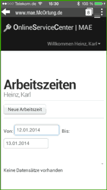 Mobile Zeiterfassung, Arbeitszeiterfassung Online