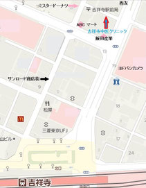 吉祥寺中医クリニック地図