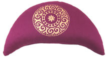 Meditationskissen halbmond klein basis aubergine