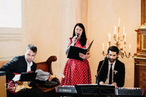 Top Live Band Tonspur 6 aus der Steiermark spielt auf einer kirchlichen Trauung