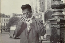 James Baldwin in Paris at St Germain-des-Près in the 1950s 