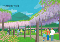 藤棚　イラスト