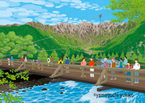 吊り橋　イラスト