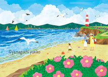海水浴　イラスト