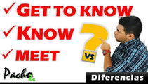 Diferencias entre meet, get to know y know