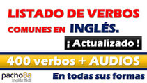 Lista de verbos en inglés GRATIS y con pronunciación