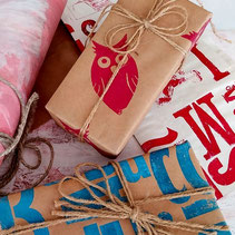 Kreativworkshop für Geschenkpapier in Ganderkesee, Bremen und Umgebung.