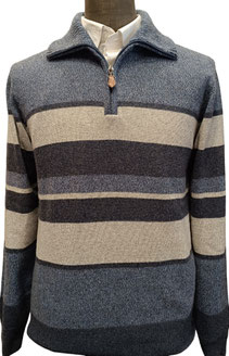 Polo zip Sir Raphael lana a righe - Vari colori