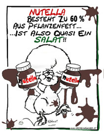 gupis huhn,hühner,seidenhühner,nutella,salat
