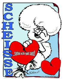 scheisse sehe ich gut aus, seidenhühner, huhn, henne, hahn, love, herz