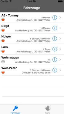 GPS Ortung PKW mit iPhone APP