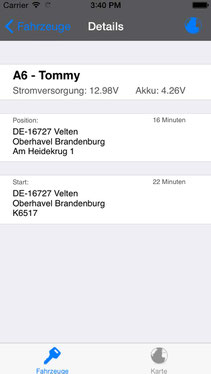 GPS Ortung Transporter mit iPhone APP