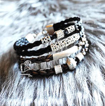 Pferdehaar Armbänder 925 Silber