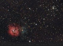 Trifid-Nebel M 20 und M 21 oben 