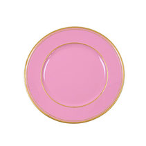 assiette plat support présentation idéale composition polypropylène plasrique incassable décoration moderne tendance table ete colorée chaleur rose orange filet camping chic 