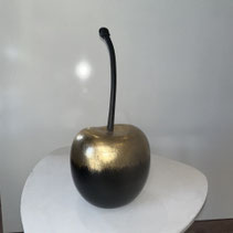 décoration statue statuette fruit intérieur été classy goldy table coupe vernies rouge noiror cerise pomme idee cadeau anniversaire noel femme homme original moderne tendance design solde promo pas cher drimmer 
