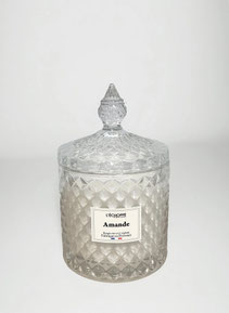 bougie bonbonniere  diamant echoppe buissonniere amande naturel sans pesticide sans ogm sans residu coton ecologie parfum grasse aix en provence local decoration odeur idee cadeau noel anniversaire femme homme maison ambiance 