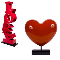 statue statuette coeur love amour fantaisie moderne tendance design idee cadeau anniversaire mariage paques noel luxe chic promo soldes blackfriday 