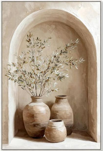 impression toile tableau peinture decoration moderne tendance actuelle retro design contemporaine naturelle idee cadeau anniversaire mariage paques noel art olivier pot terre cuite vacances zen detente chic luxe raffinee promo