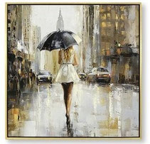 toile tableau peinture decoration idee cadeau noel anniversaire paque tendance moderne design contemporain chic raffine luxe promo petit prix soleil vacances farniente cocktail nature ville pluie parapluie soirée gala NY
