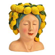 pot fleur vase décoration ete fraise citron portrait tete femme sicile rouge moderne tendance deco design popart fantaisie chaud