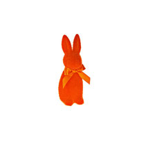lapin floqué velour orange jaune wernervoss  magenta decoration paque idee cadeau noel anniversaire naissance homme femme  couleur fantaisie rafinement jolie table oeuf chocolat noeud gourmandise poule luxe chix promo solde petits prix 