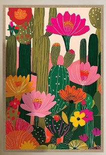impression pvc feuillage coloré pepsy flashy idee cadeau decoration anniversaire mariage paques noel fete maman grand merer papa pere moderne tendance design popart caisse americaine encadrement cactus exotisle multitude