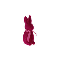 lapin floqué velour orange jaune wernervoss  magenta decoration paque idee cadeau noel anniversaire naissance homme femme  couleur fantaisie rafinement jolie table oeuf chocolat noeud gourmandise poule luxe chix promo solde petits prix 