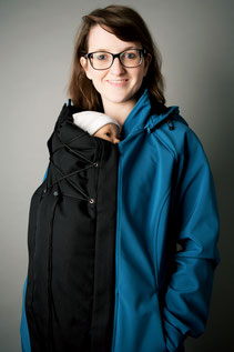 Selbstgenähtes Tragecover aus Softshell/Fleece