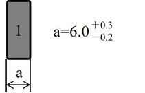 幅方向寸法a=6.0+0.3～-0.2